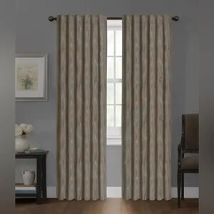 Carlton Blackout Platinum Smart Curtains Window Curtain Panel, 50 x 63” beige